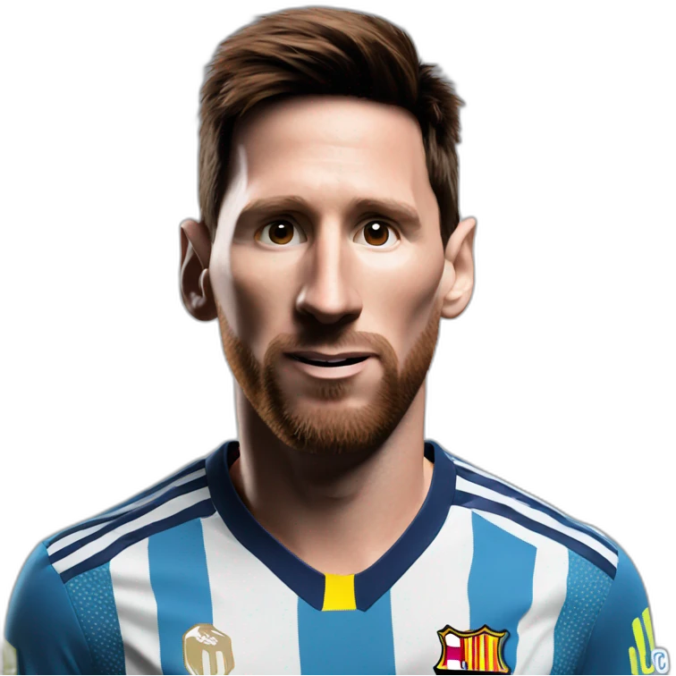 Messi with caca emoji