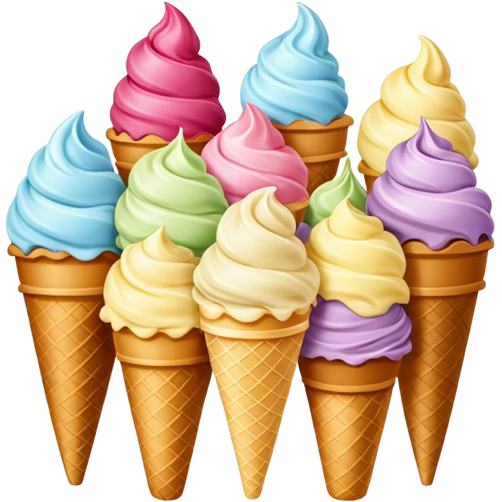 Italian gelato street food with gentle colors emoji