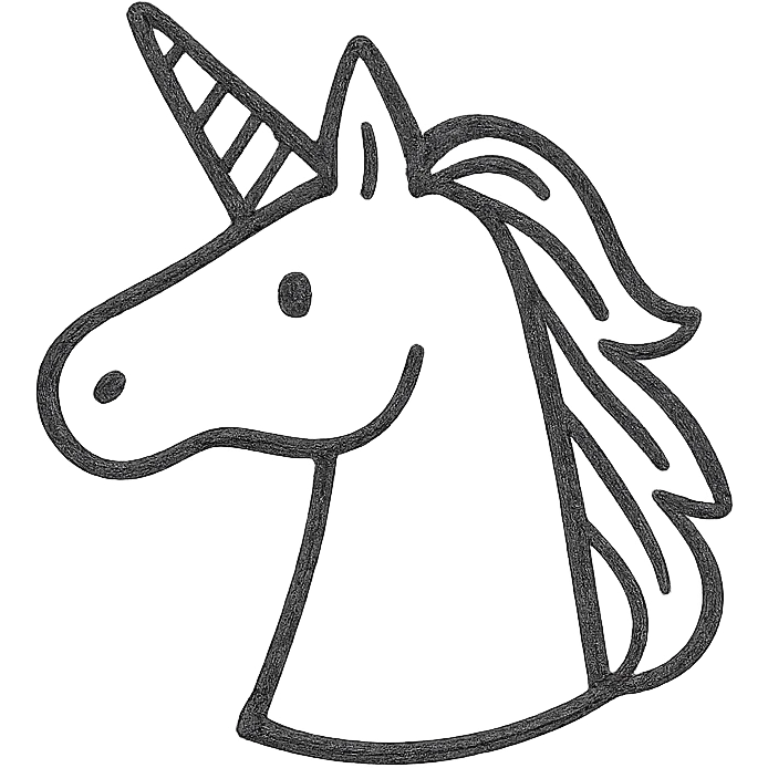 A beautiful pinkish unicorn emoji