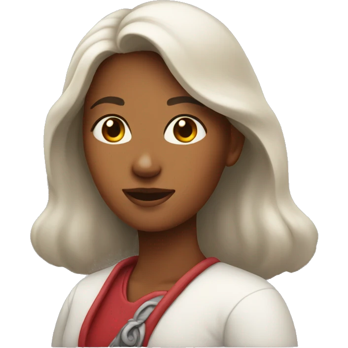A woman with hearth emoji