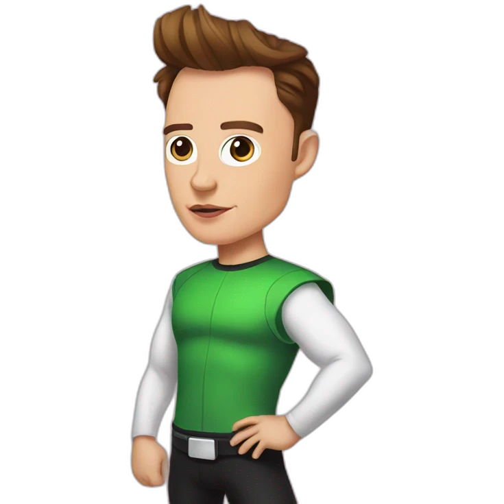 elon musk as a powerpuff girl emoji