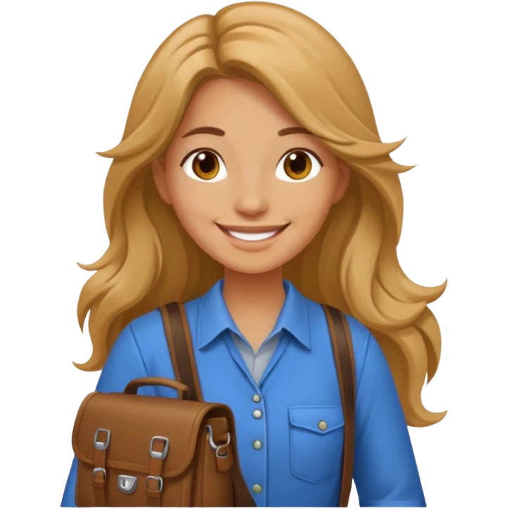 long haired courier woman emoji