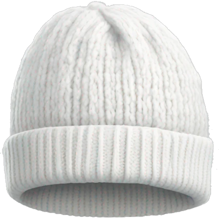 white winter beanie no person emoji