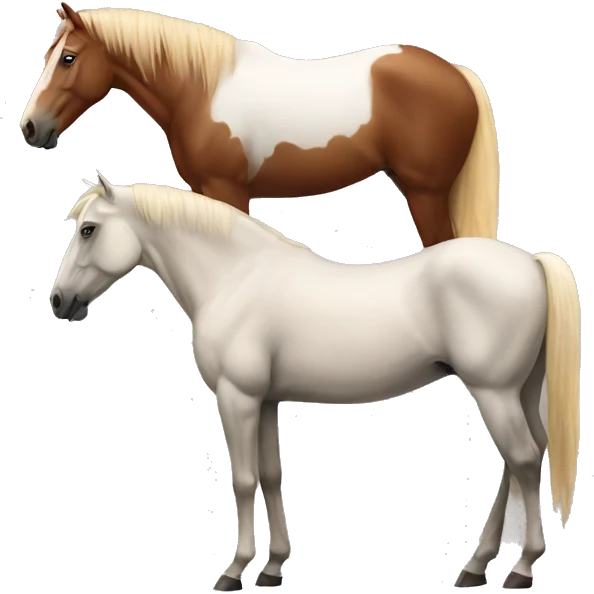 2 horse on top of each other emoji