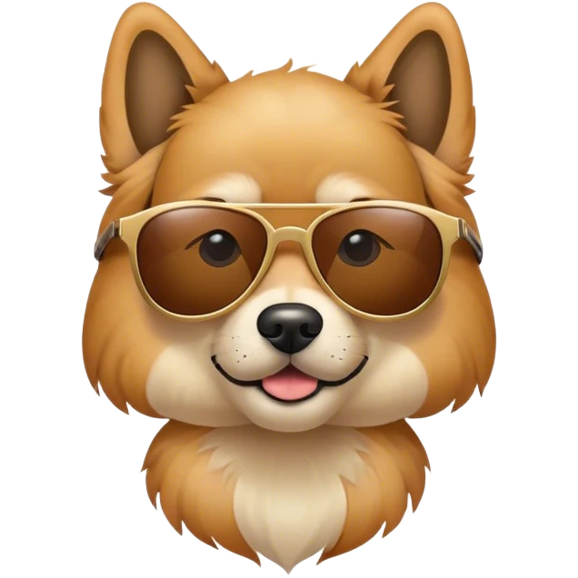 Dog with sunglasses emoji