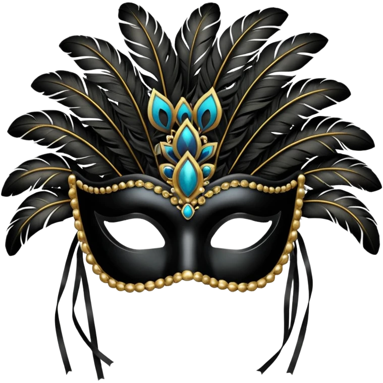 Black ballet masquerade mask  emoji