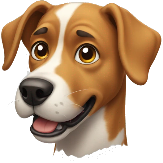 A shocking dog emoji