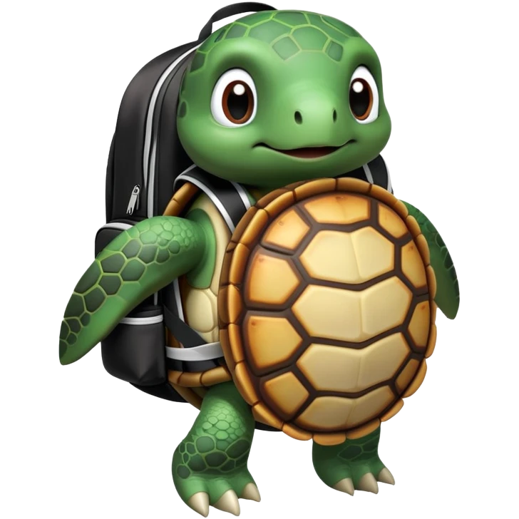 turtle with a oreo backpack  emoji