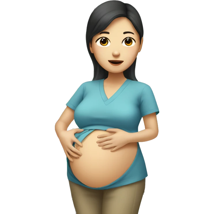Pregnant Asian woman in the hospital emoji