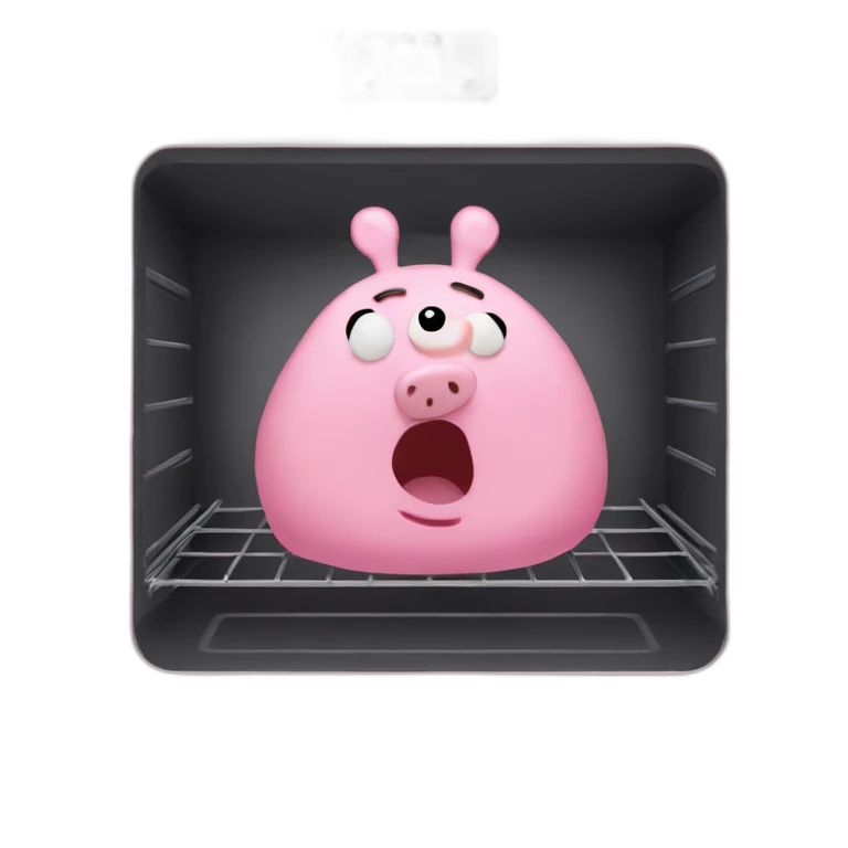 peppa pig stuck in oven emoji