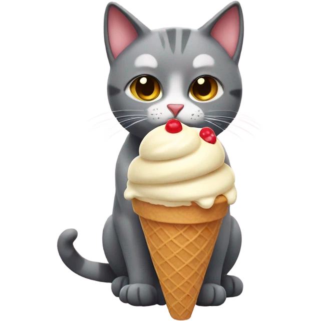 Cat eating ice cream  emoji