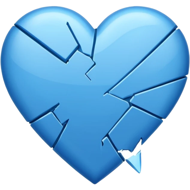 Corazón azul roto emoji