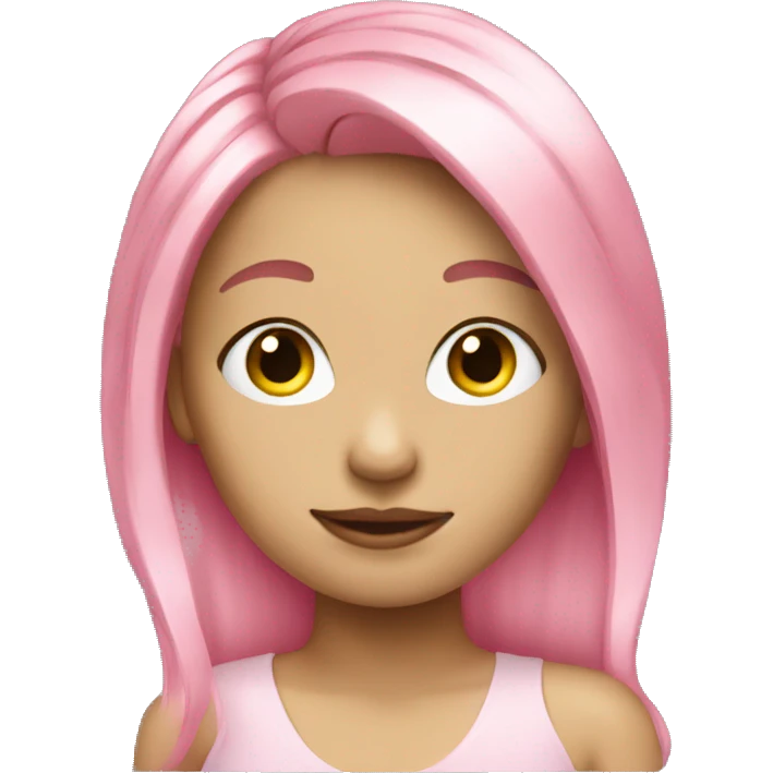 Blonde girl with pink hairpin emoji