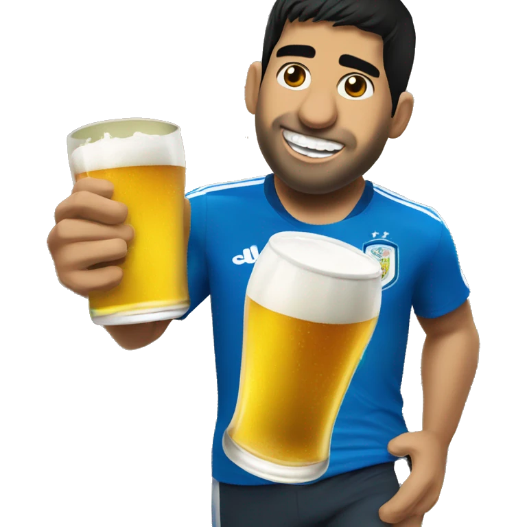 Luis Suárez drink beer emoji