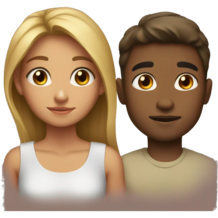 A beautiful girl with a strong boy emoji
