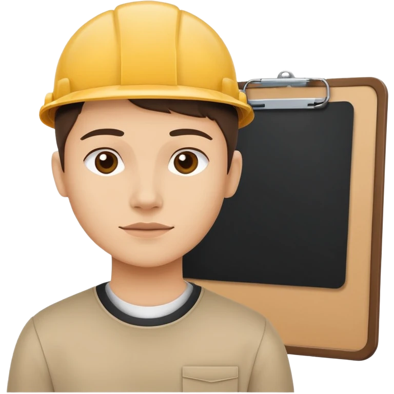 Minimalistic flat vector icon, iOS style, thin black contour on white background. Person silhouette with a project board (kanban/task board) behind. No text, no shadows.
 emoji