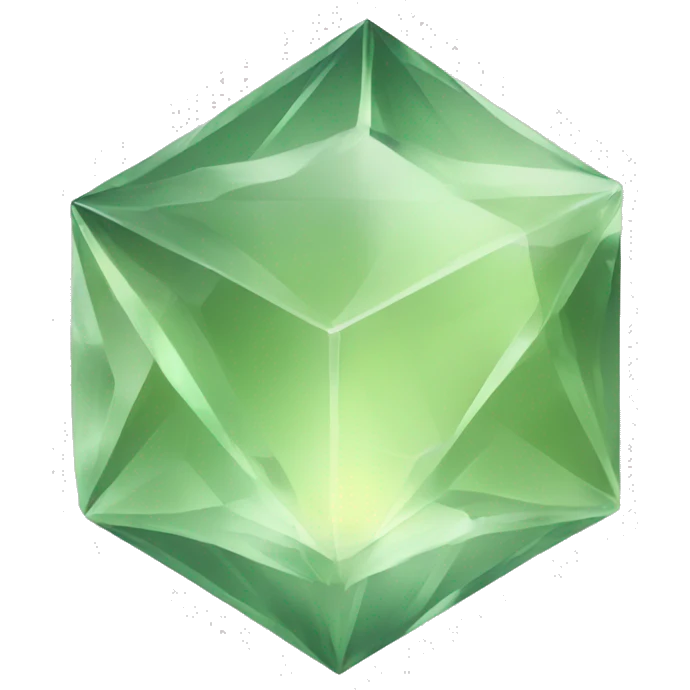 Pale yellow green transparent crystal emoji