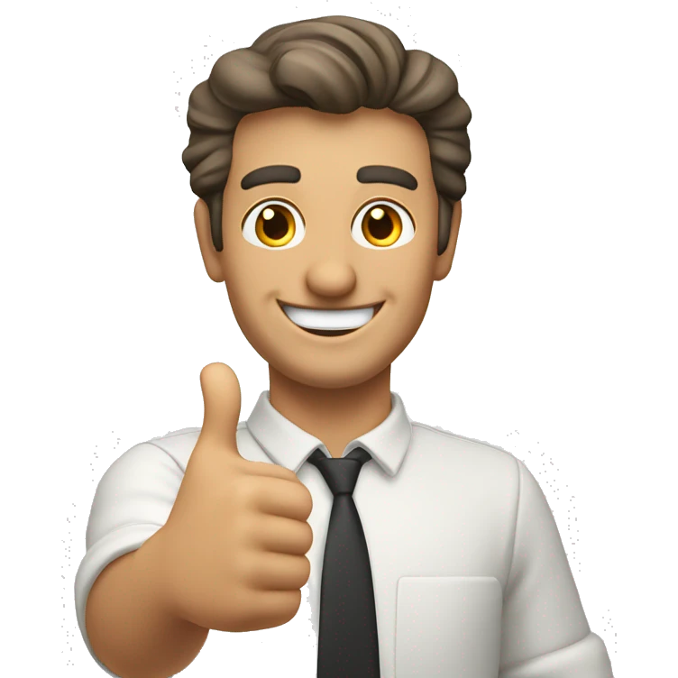 Smiling Italian man showing thumbs up  emoji