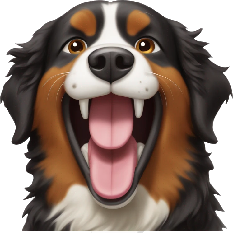 Bernese mountain dog laughing emoji