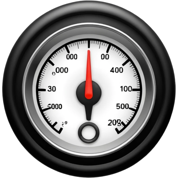 depth meter gauge, no numbers, bold pointer, easy to read, emoji style emoji