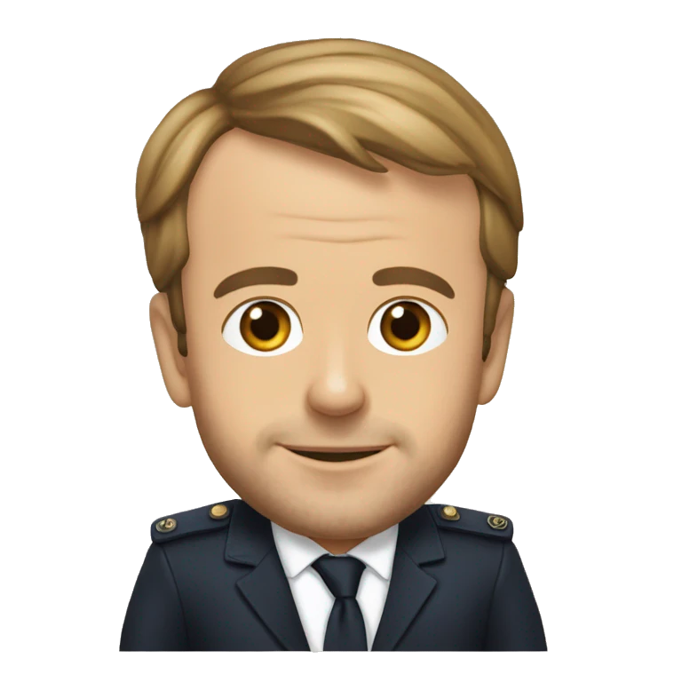 Emmanuel Macron qui fait le chien emoji