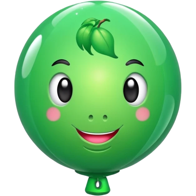 globo verde de fiesta con agarradera{ emoji