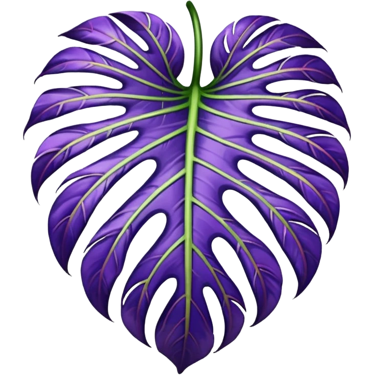 purple monstera leaf emoji