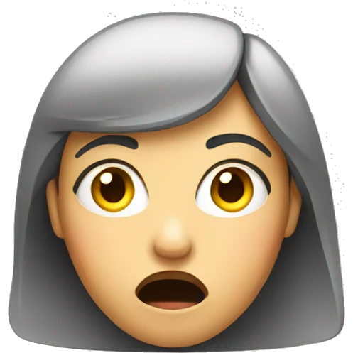 female with shocked and outraged face emoji