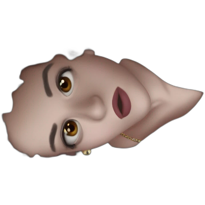 Brown-eyed girl in fancy dress. emoji