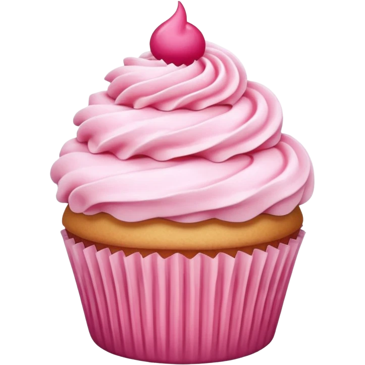 Cupcake with pink icing emoji