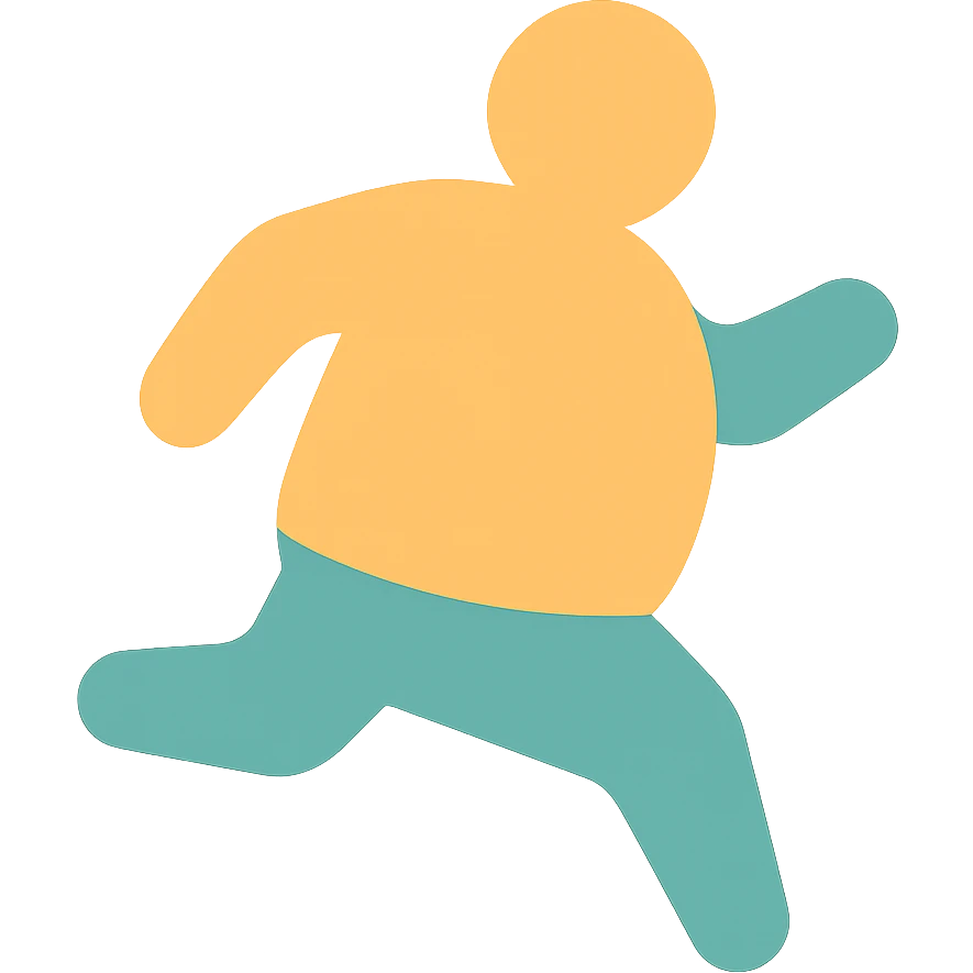 fat running man emoji