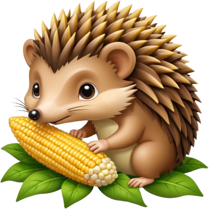 hedgehog eating corn emoji