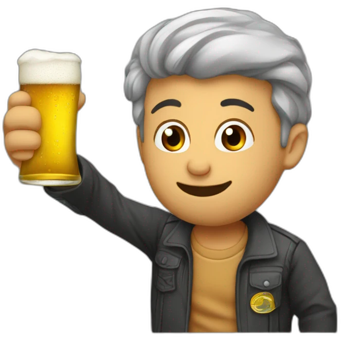 Mohammed 6 drinkin beer emoji