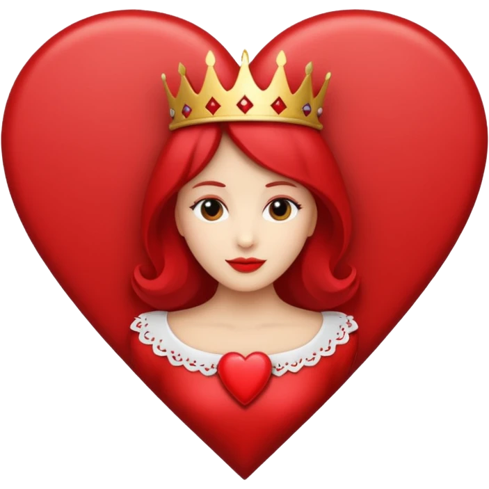 Coração que remeta a rainha de copas  emoji