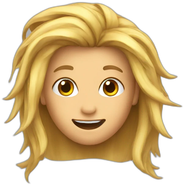 Hair shaking emoji