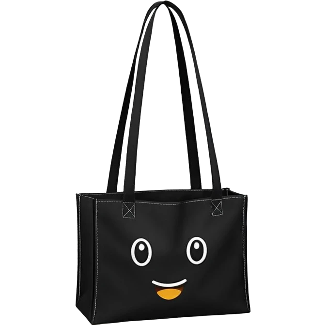 Reusable Black Tote Bag emoji
