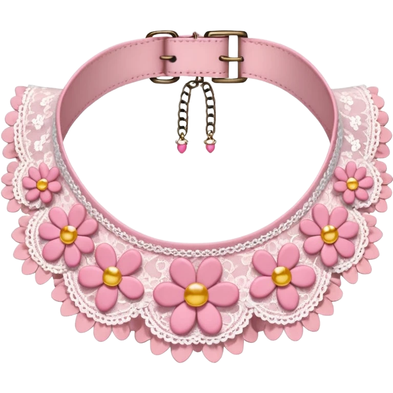 Lolita Sakura flower collar choker emoji