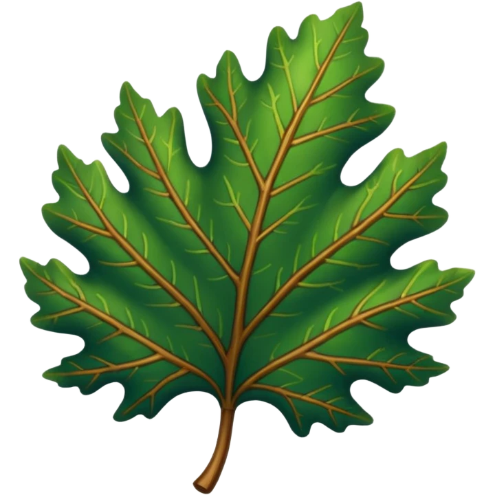 A sturdy oak leaf with deep green veins.































































 emoji