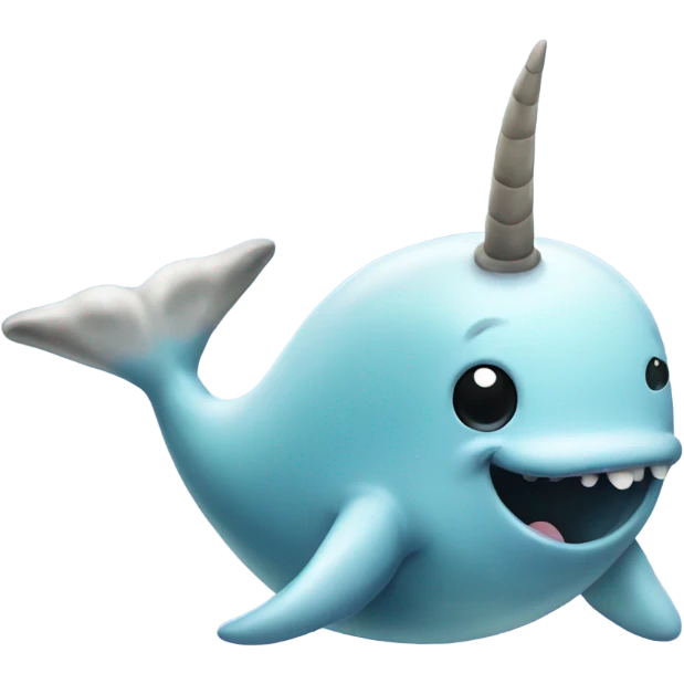 Crazy narwhal with three horns  emoji