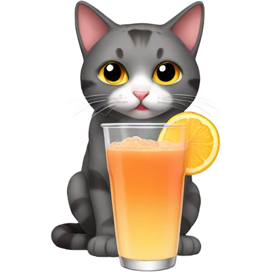 cat drinking boba emoji