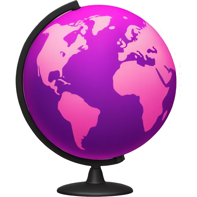 Hot pink globe emoji