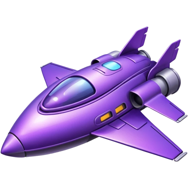 glitter purple spaceship emoji