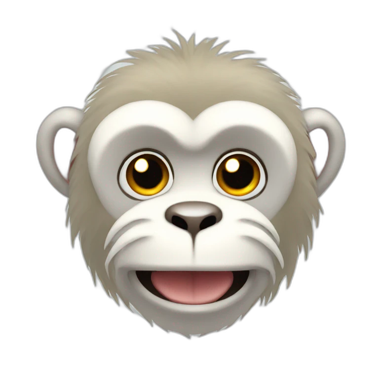 White fur monkey  emoji