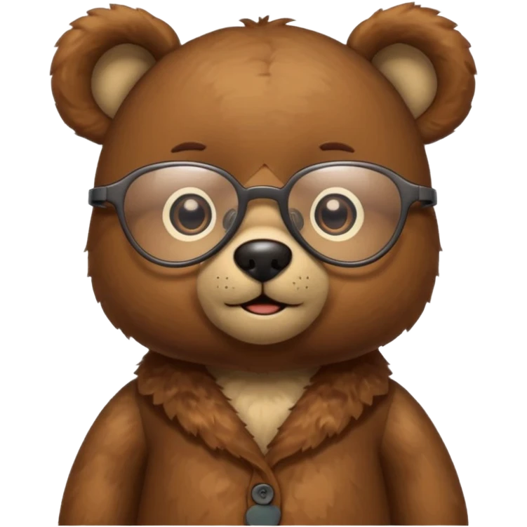 toy bear with glasses emoji