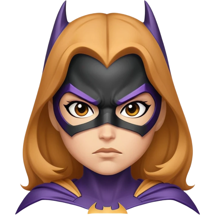 Batgirl superhero face emoji