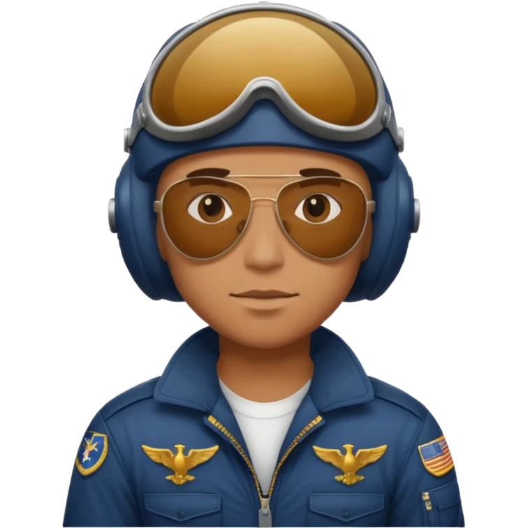 a big powerful fighter of the navy emoji