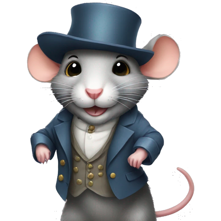 rat dressed up emoji
