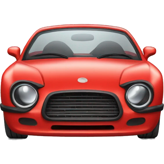 red sports car with spoiler emoji