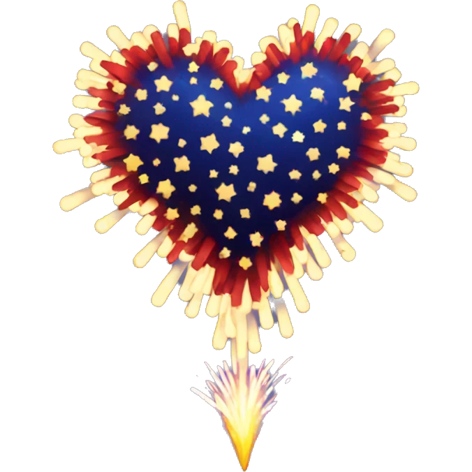 Heart shape firework emoji