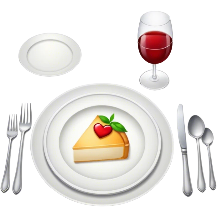 Elegant place setting romantic dinner emoji